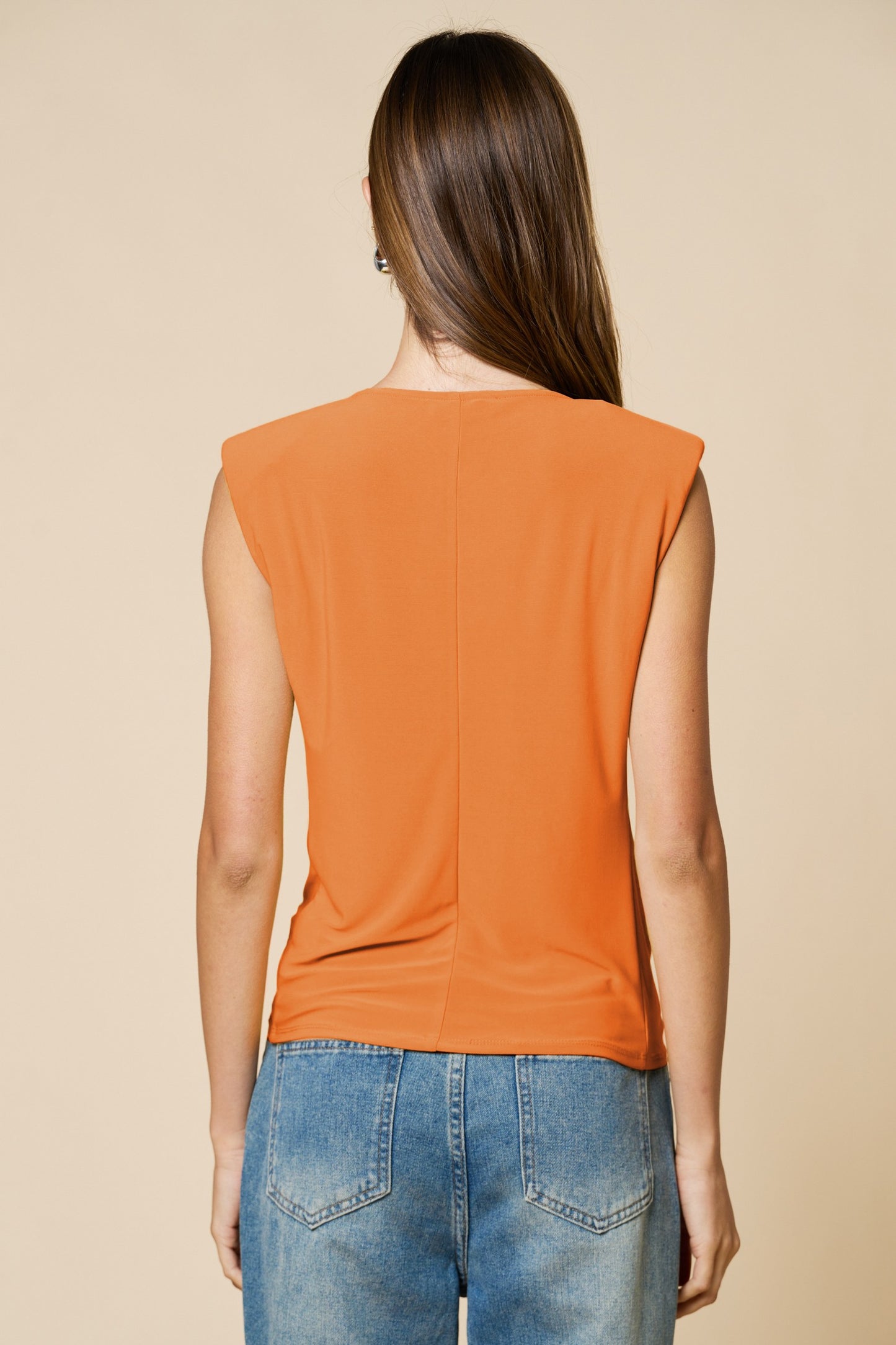 Cowl Neck Sleeveless Top