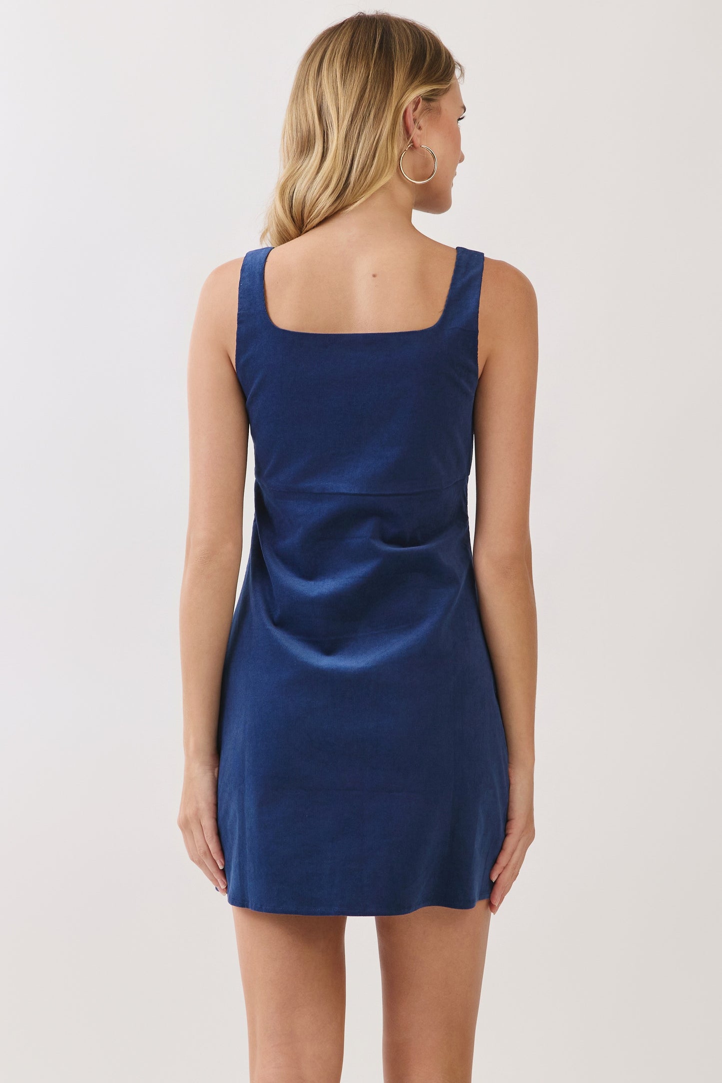 Sleeveless Square Neck A Line Mini Dress