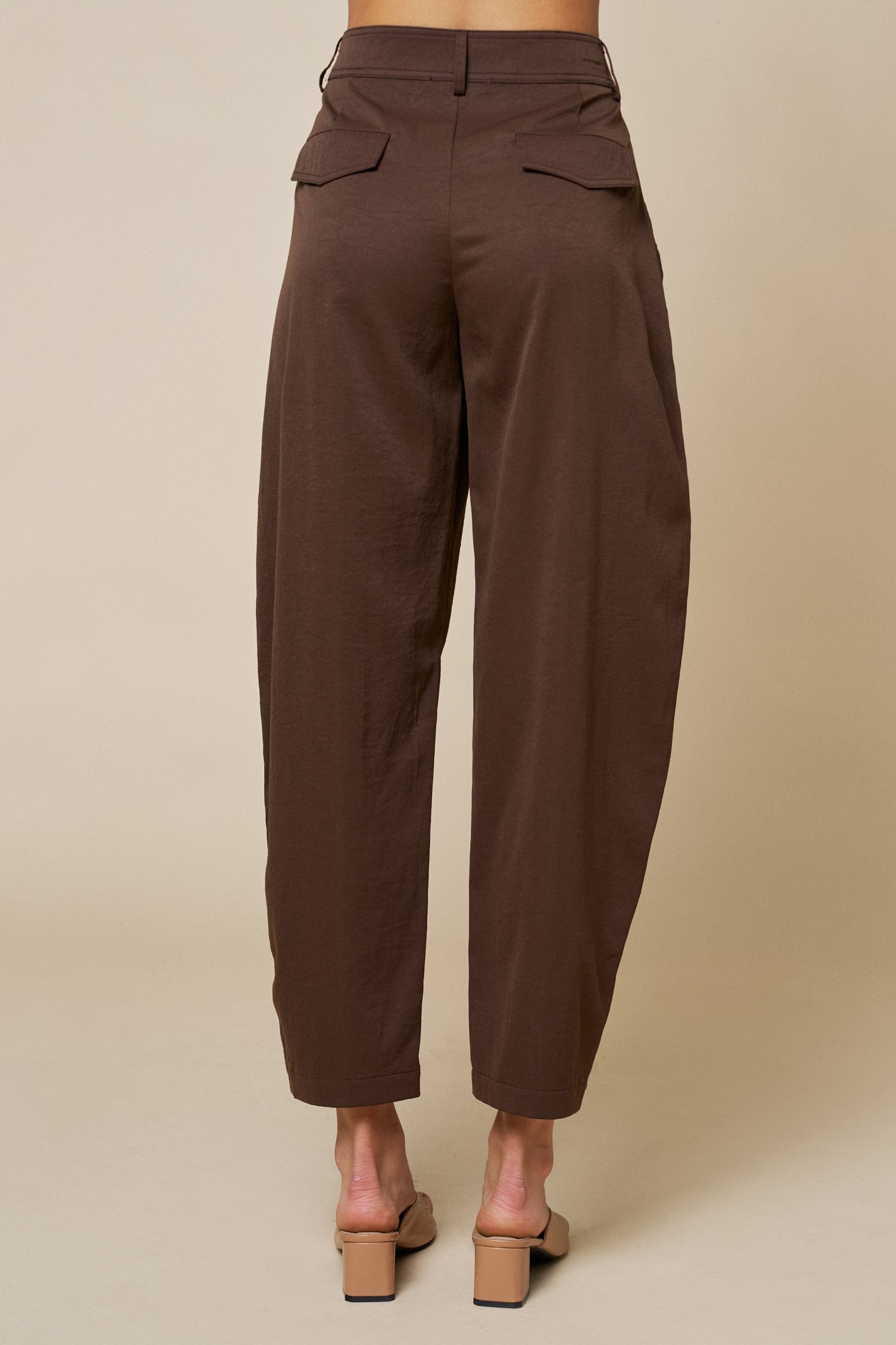 High Waist Taper Pants With Pockets