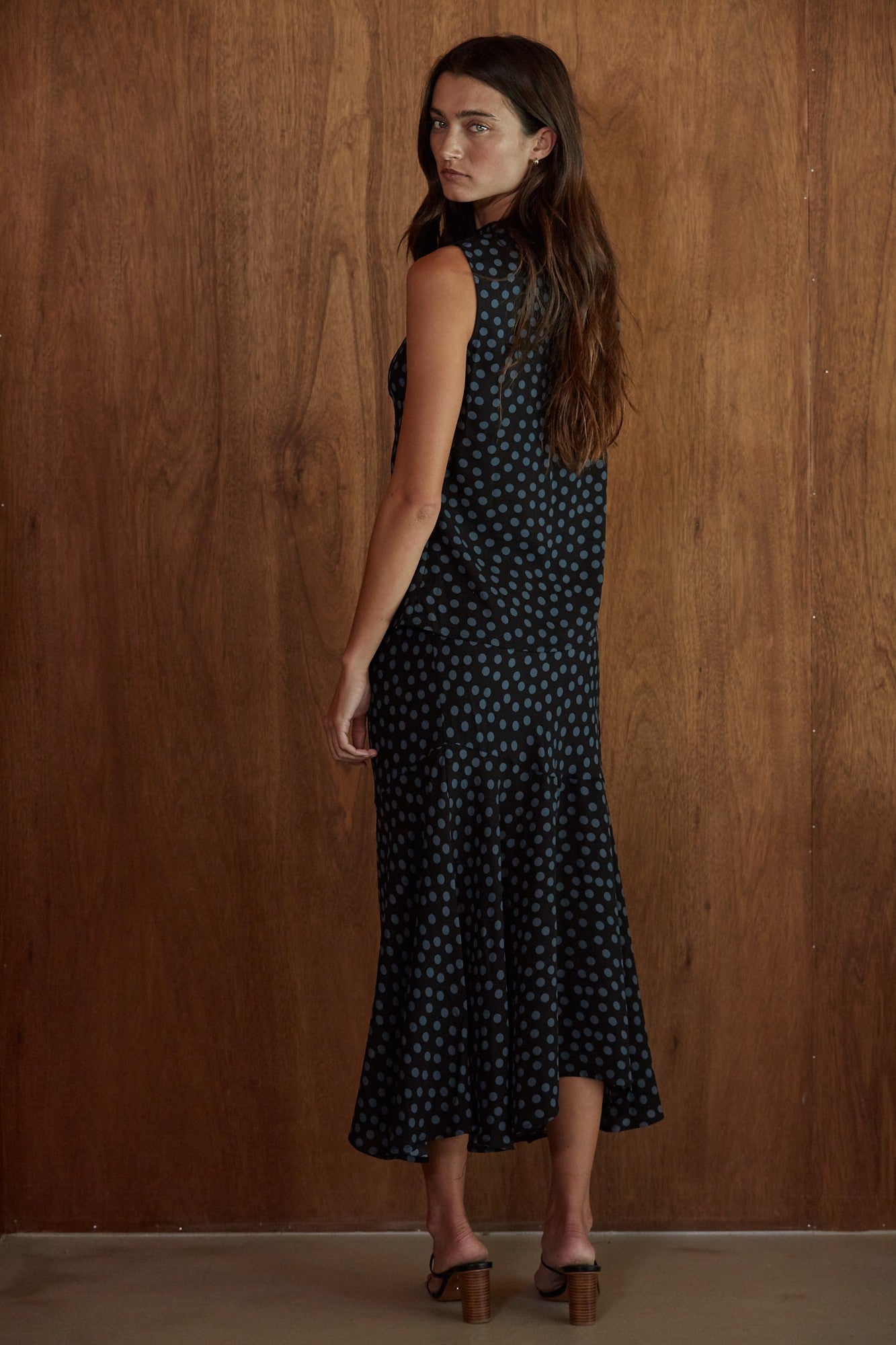 London Night Dotted Mock Top