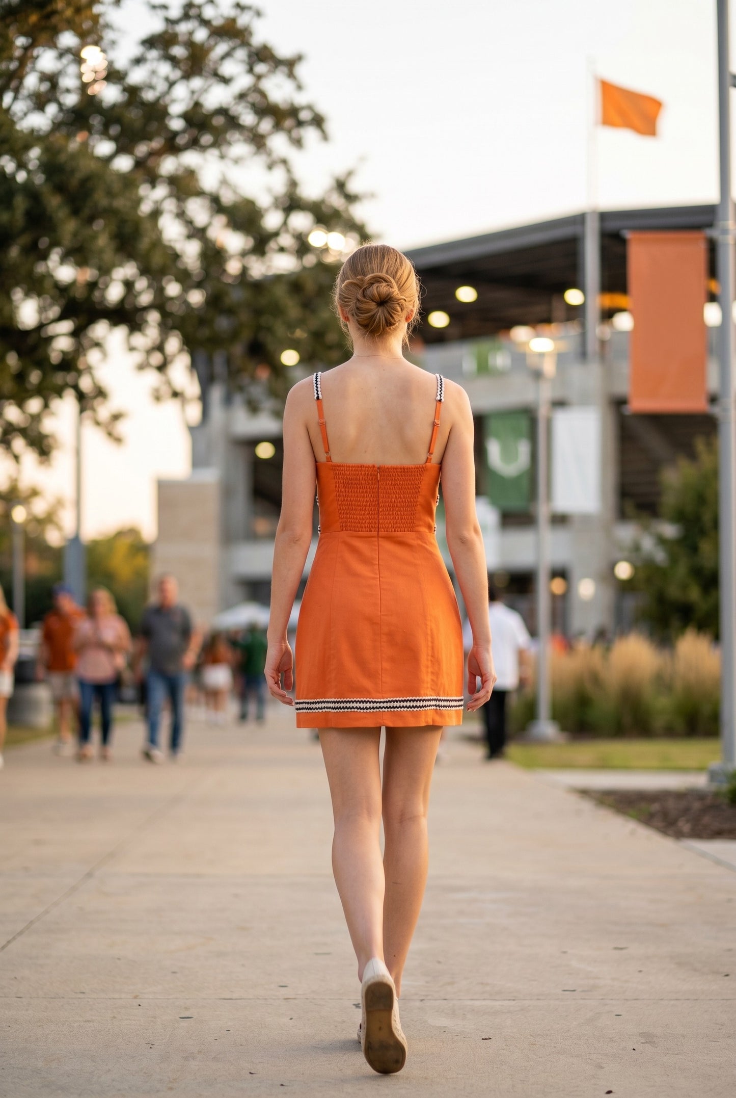 Mini Dress With Contrast Trim Tape