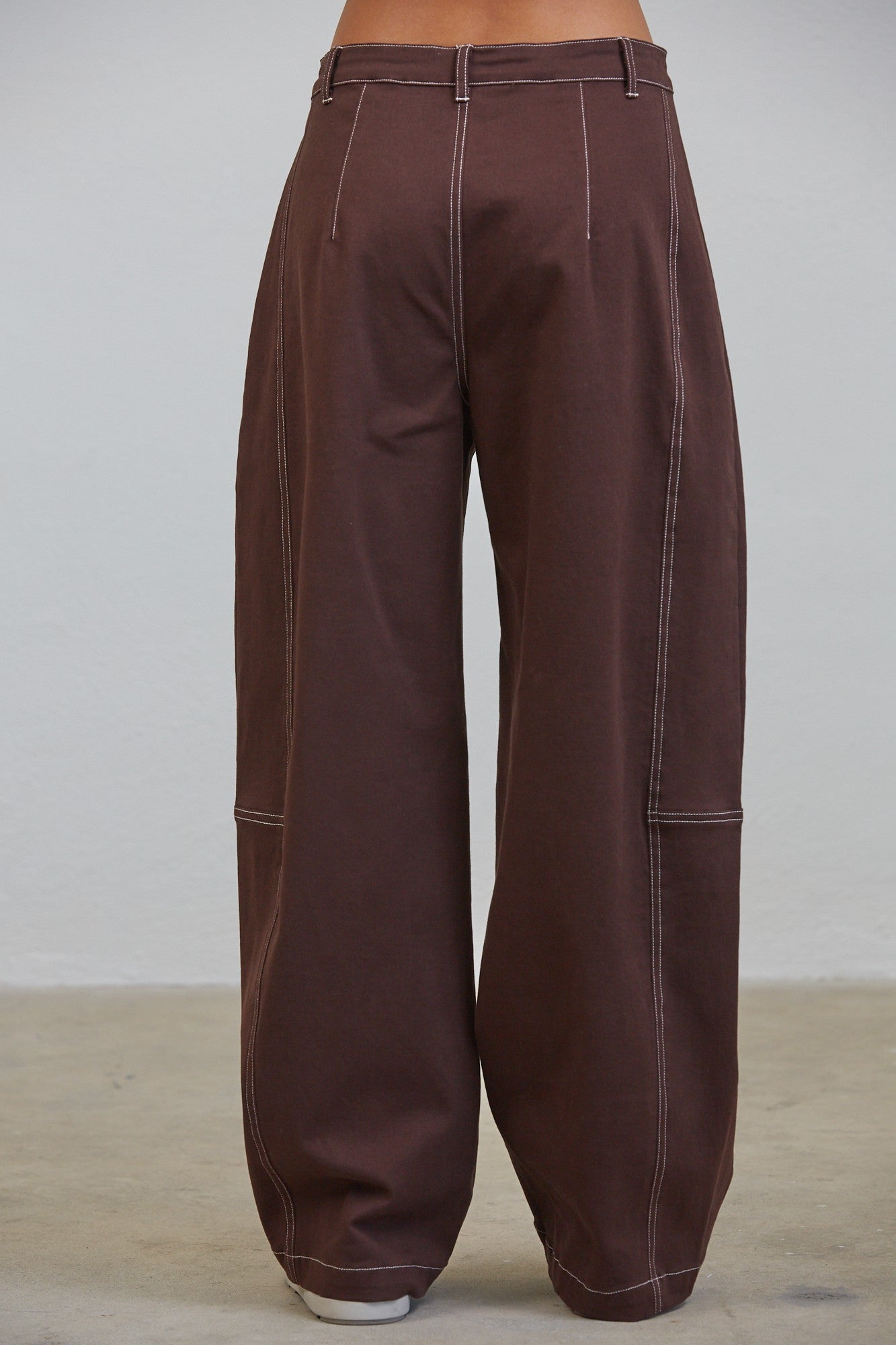 Playback Wide Contrast Seamed Pants