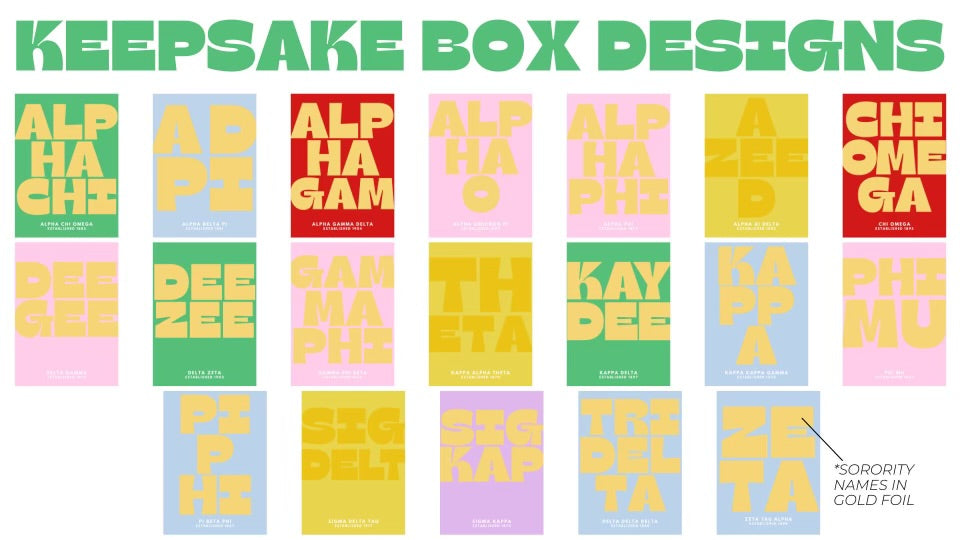 Sorority Keepsake Boxes