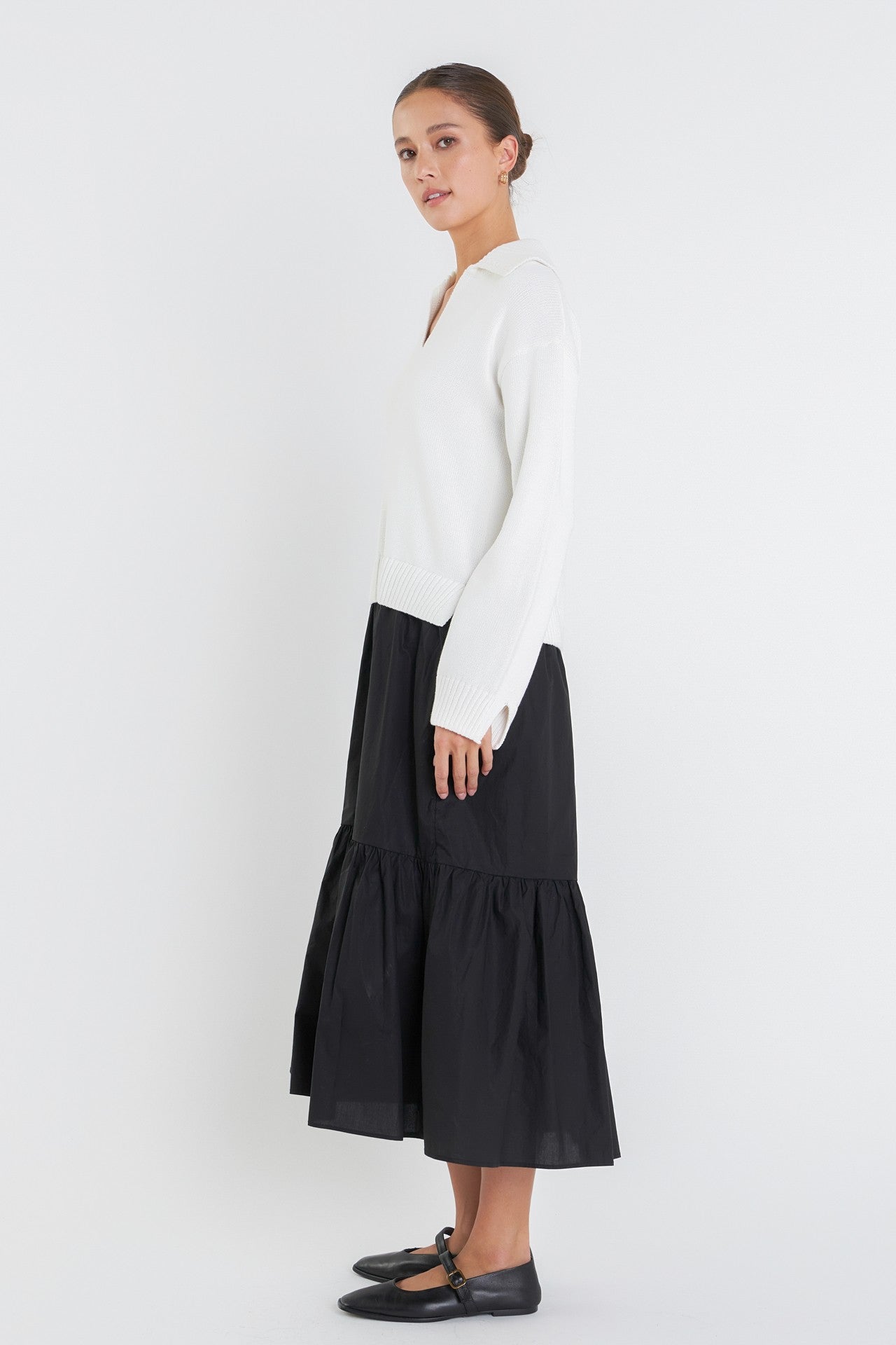 Mixed Media Midi Dress
