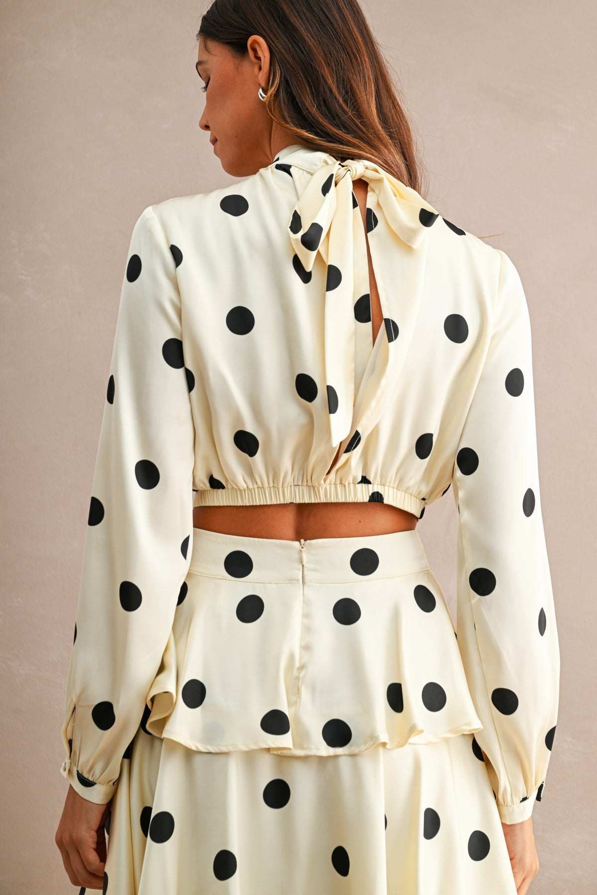 Polka Dot Open Back Top