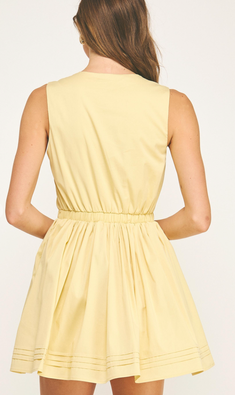 Pintuck Poplin Mini Dress