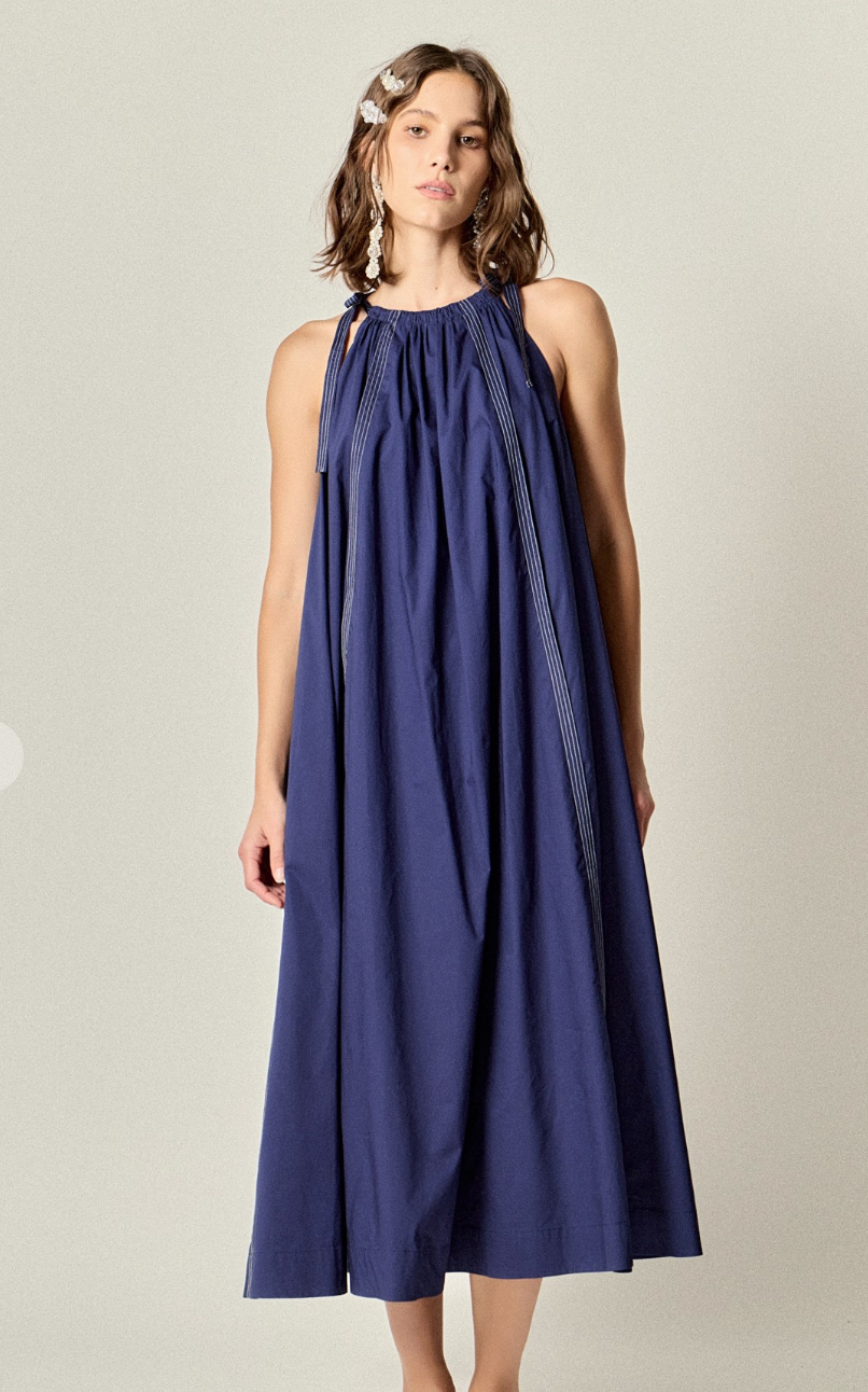 Halter Neck Midi Dress