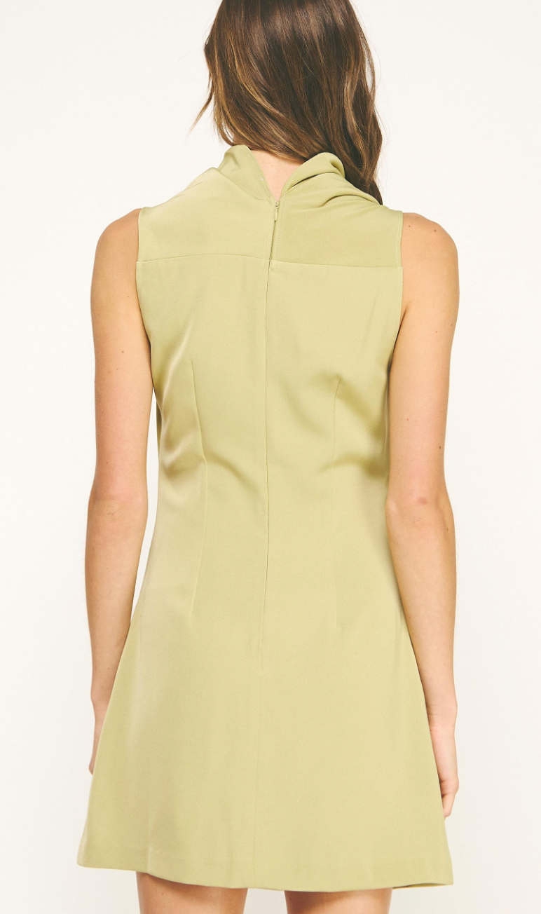 Draped Sleeveless Mini Dress