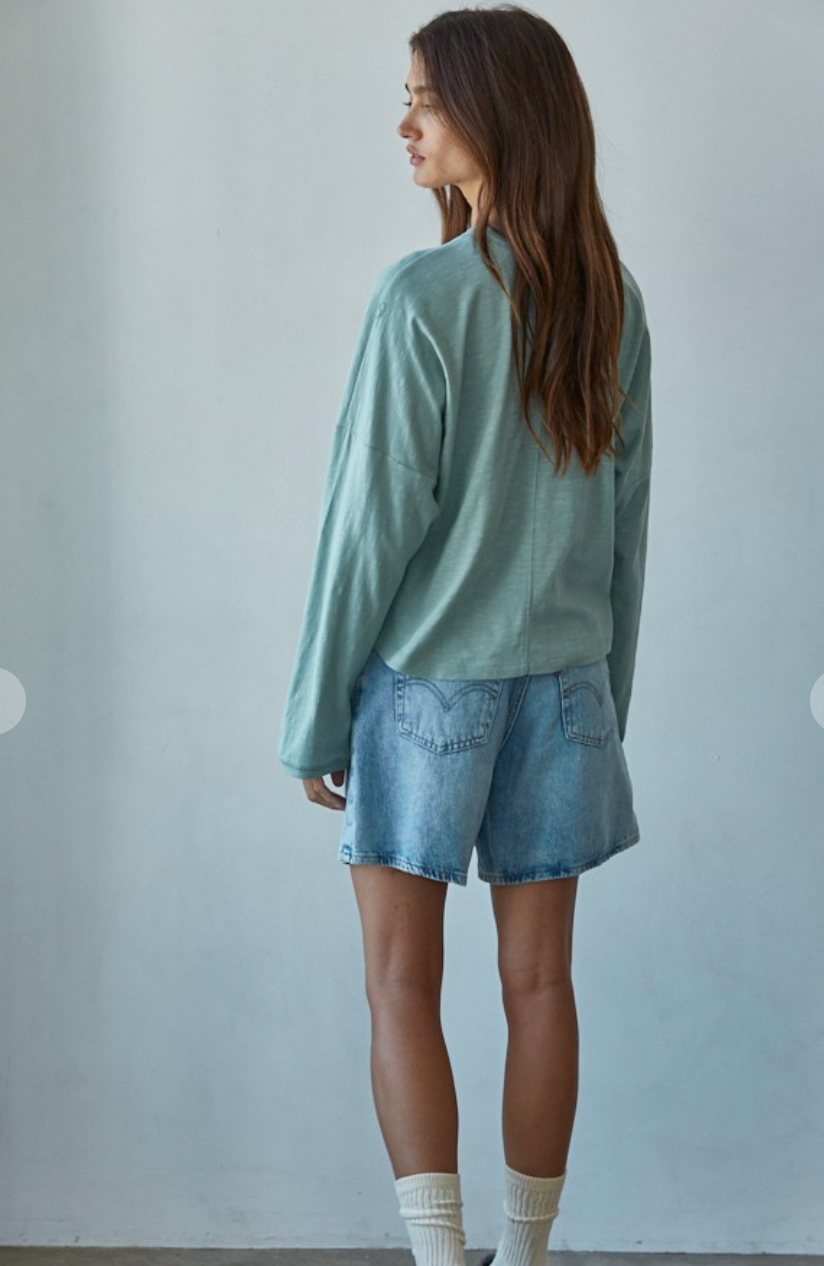 Everyday Mock Neck Long Sleeve Top