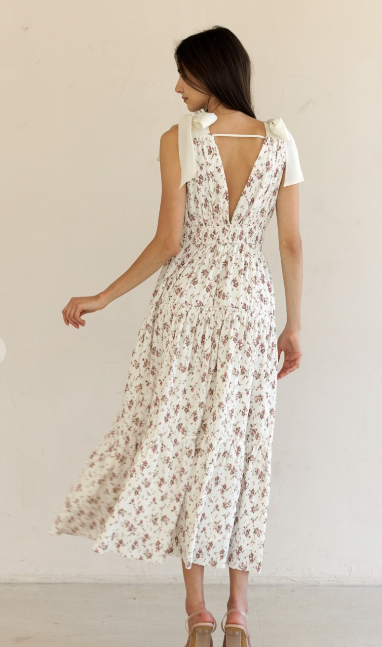 Floral Tiered Midi Dress