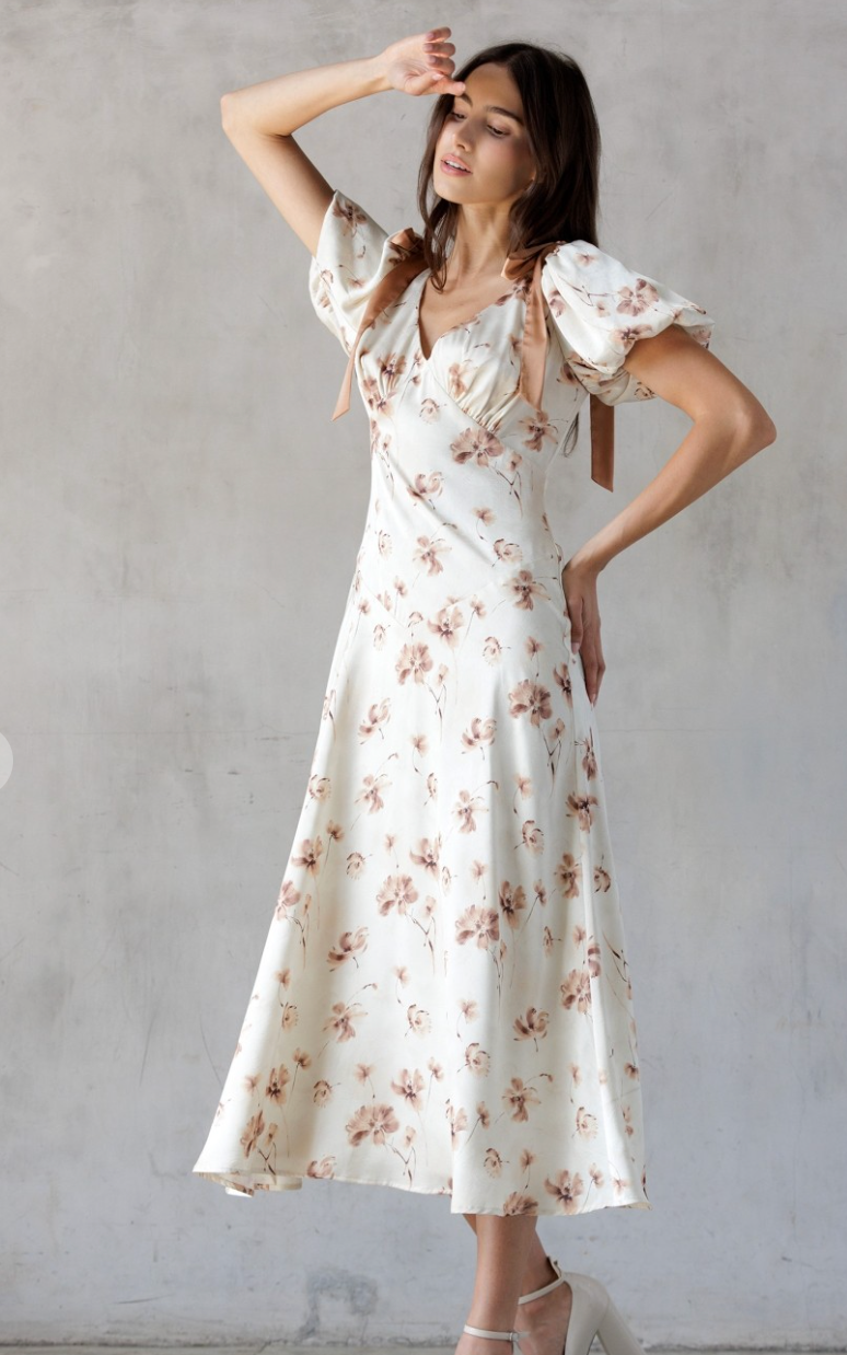 Floral Print Midi Dress