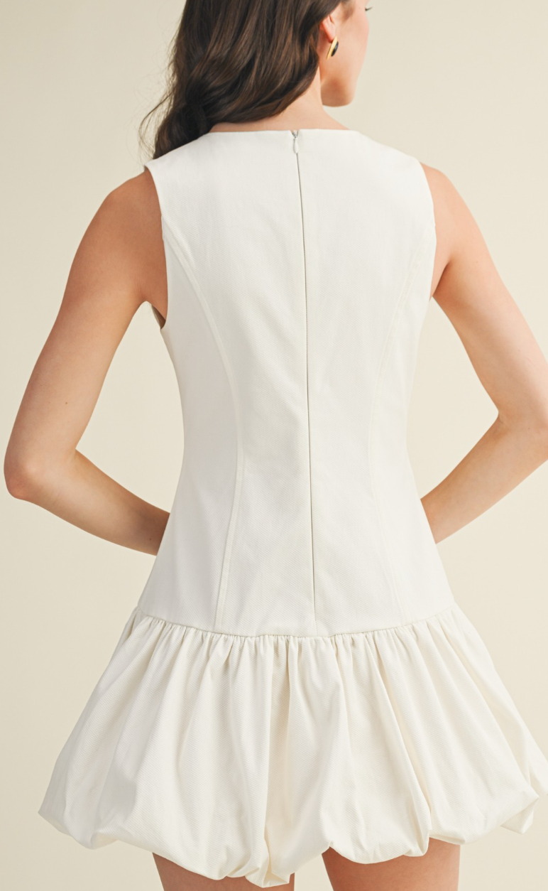 Balloon Hem Sleeveless Dress