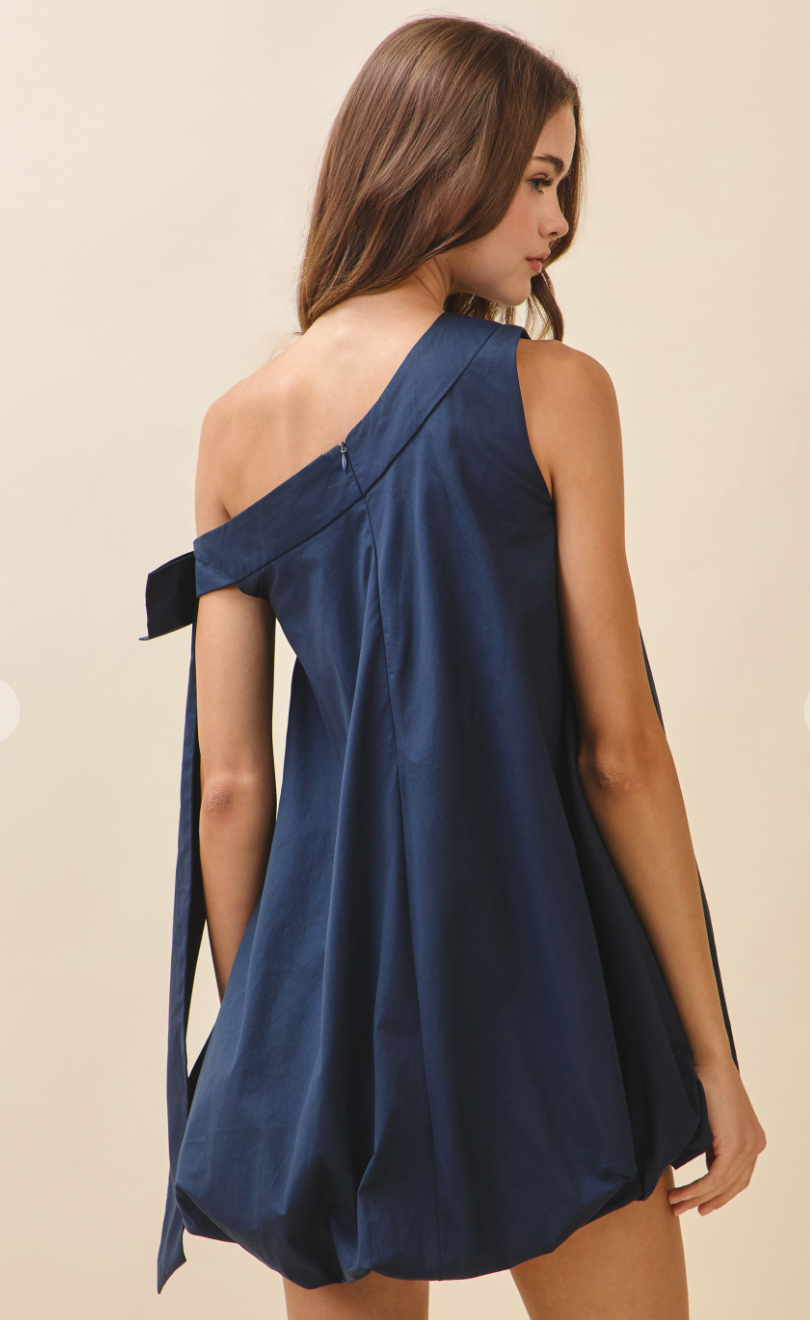 Voluminous Balloon Hem Mini Dress