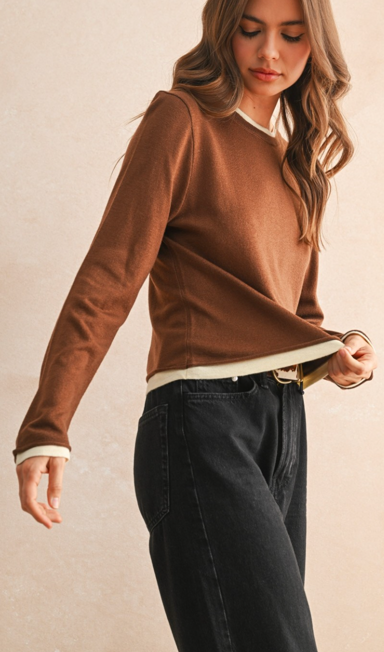 Layered Knit Top