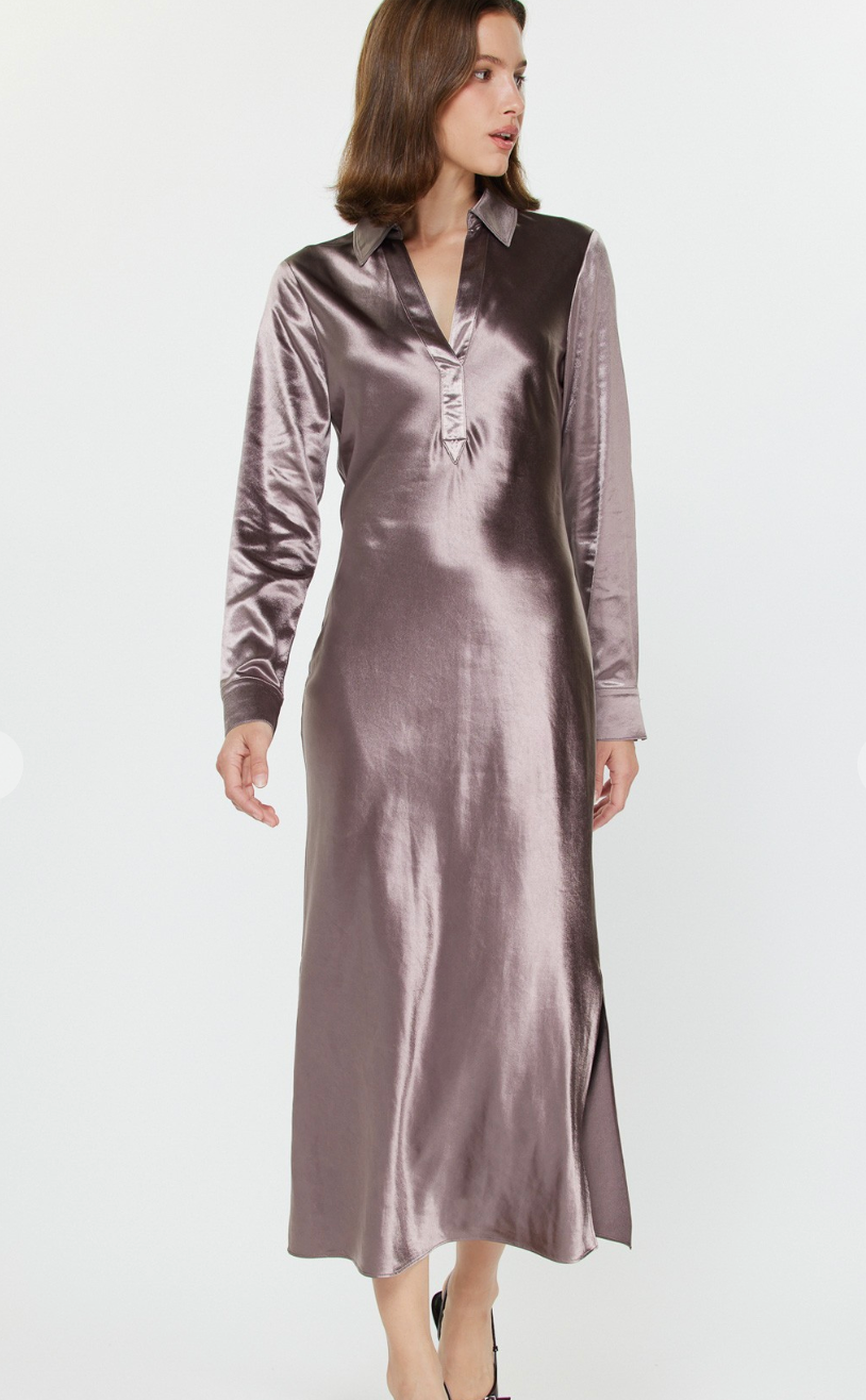 Silky Bias Midi Dress