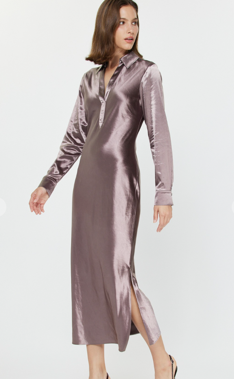 Silky Bias Midi Dress