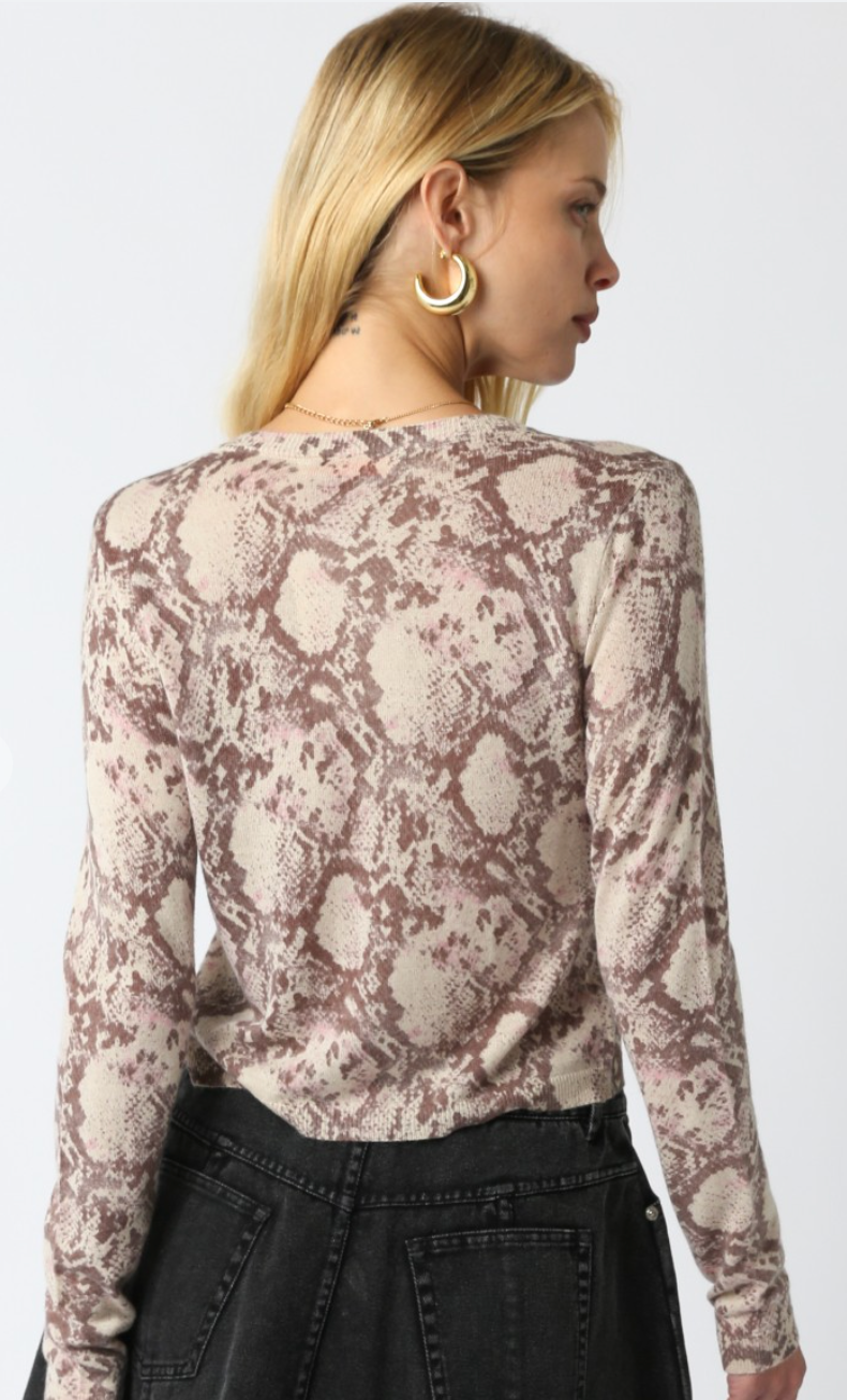 Tenna Animal Knit Top