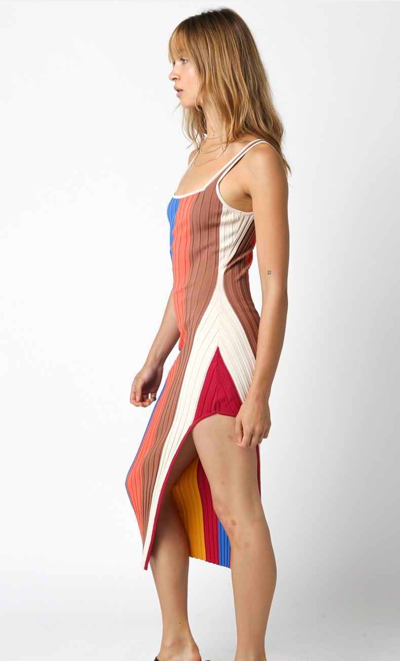 Ellie Knit Stripe Midi Dress
