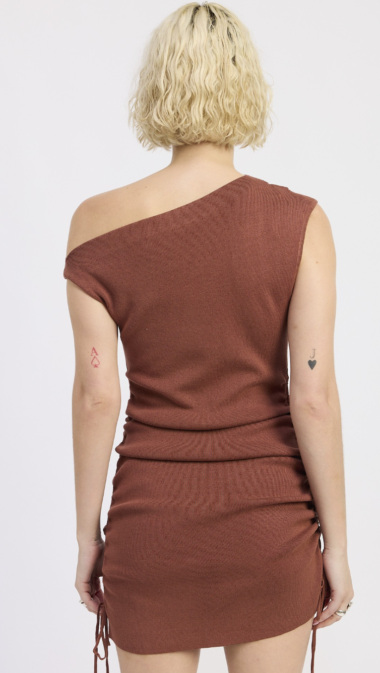 Off Shoulder Drawstring Dress