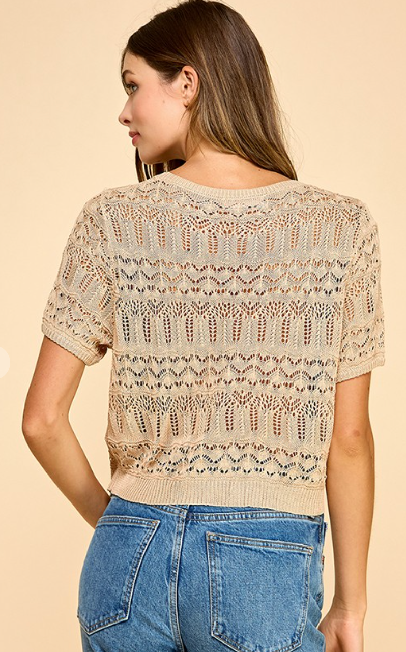 Short Sleeve Sweater Top