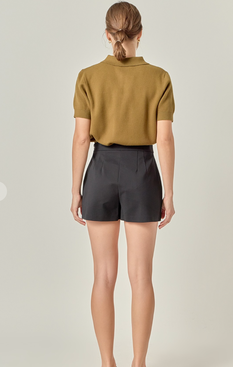 Polo Knit Top