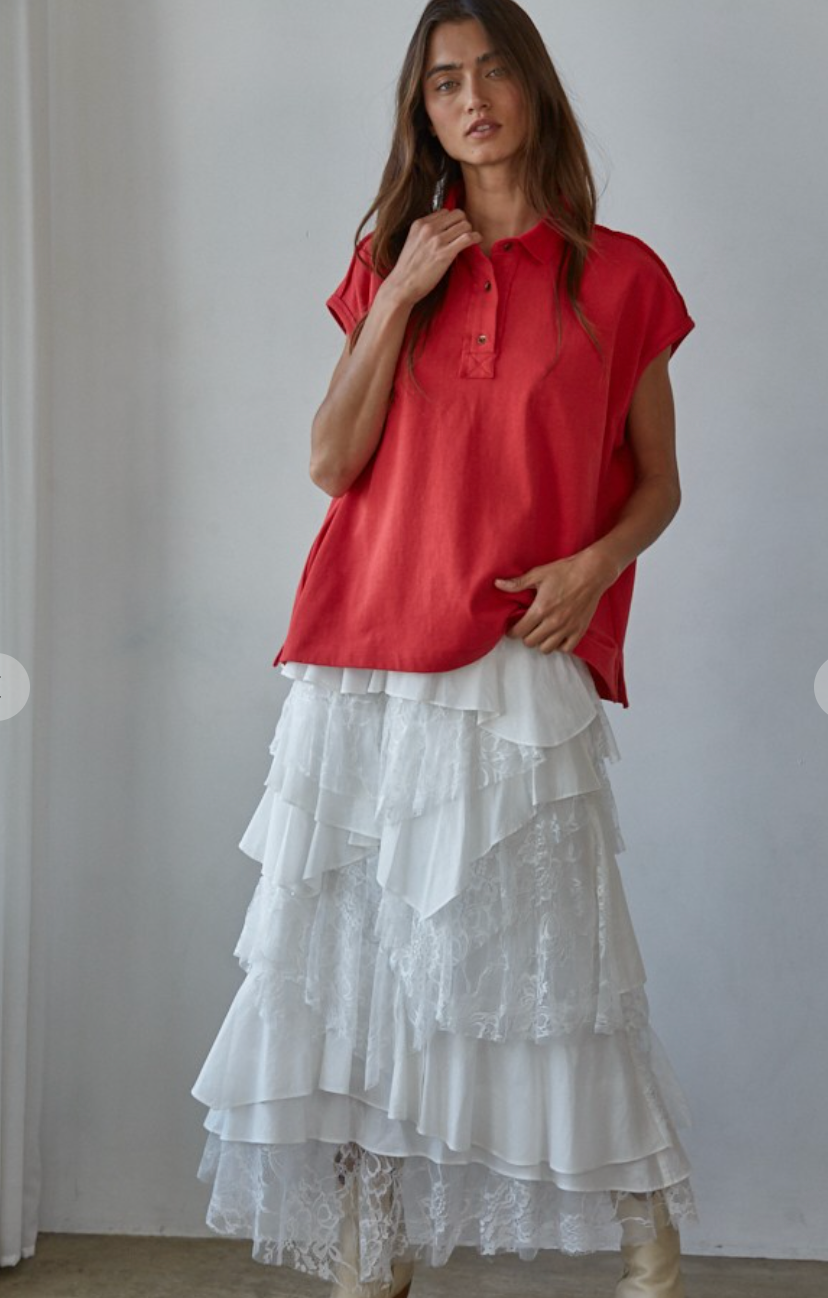 Sleeveless Knit Polo