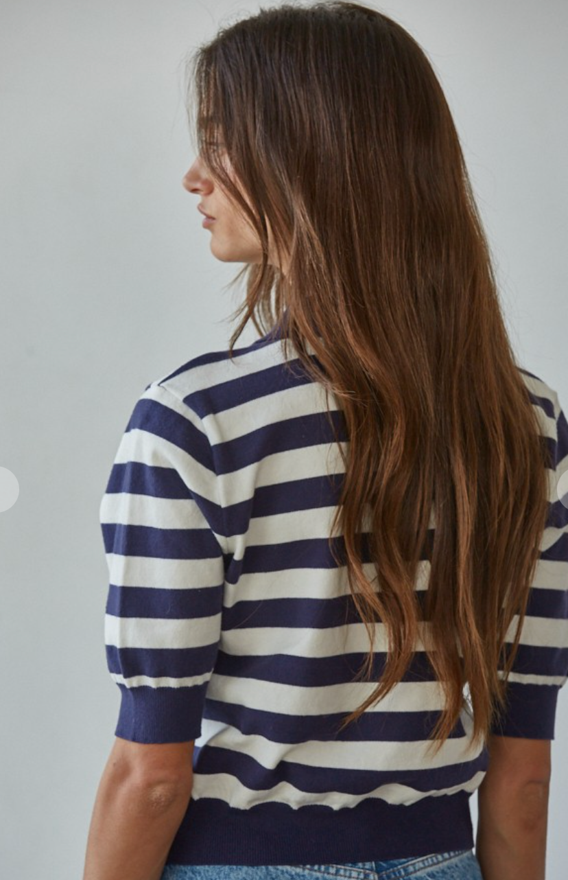 Wilde Striped Polo Top