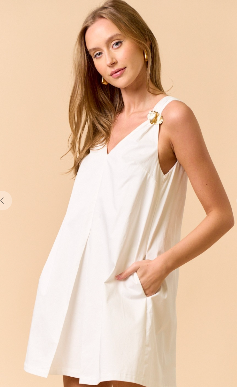 Shirred Mini Dress
