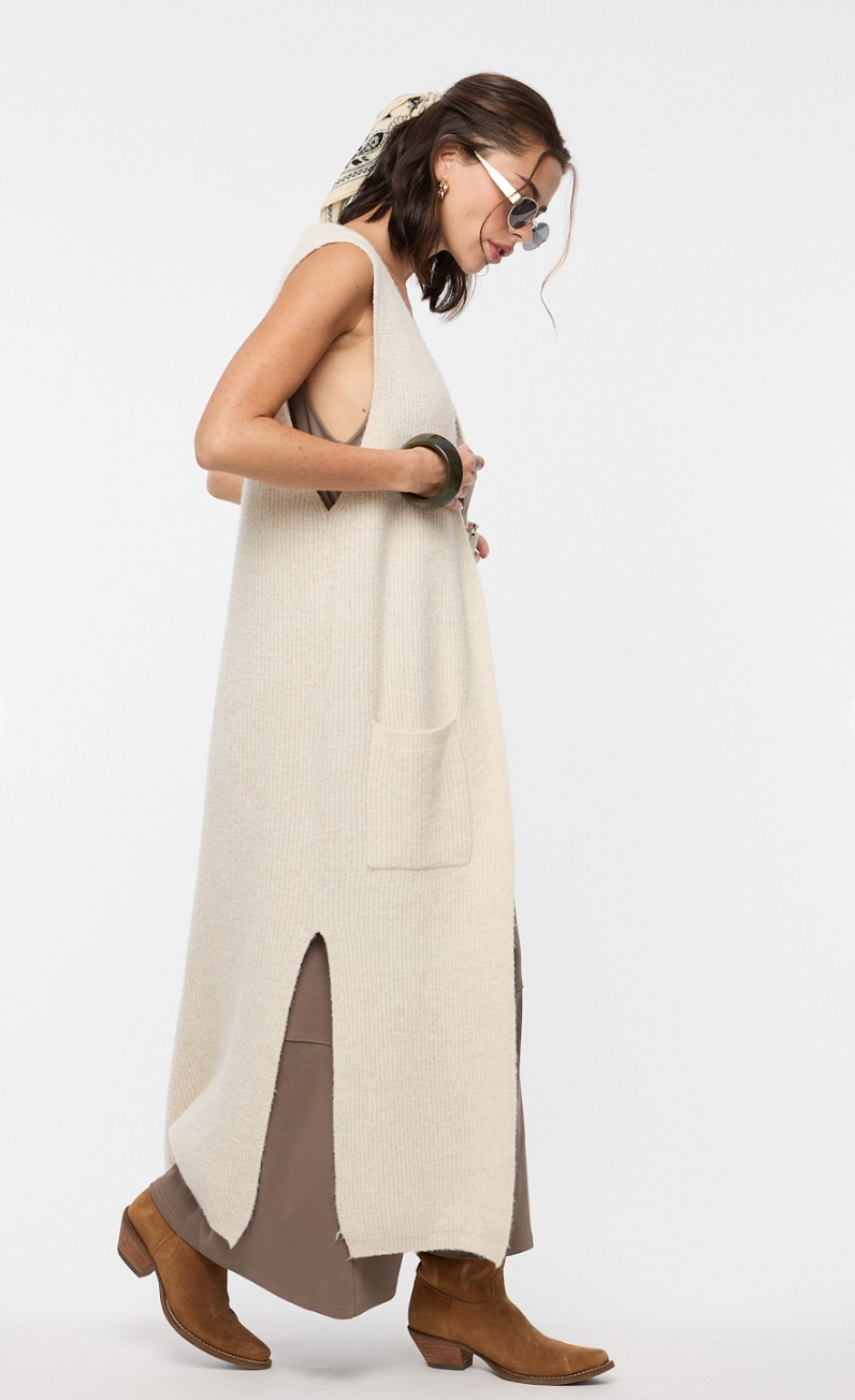Long Sweater Vest Cardigan