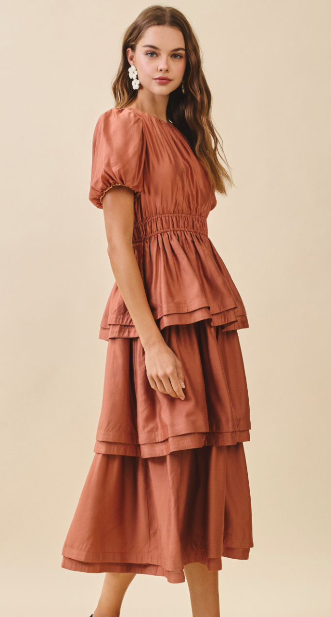 Tiered Midi Dress