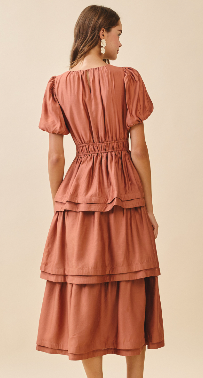 Tiered Midi Dress