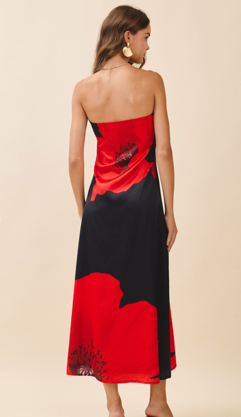 Floral Strapless Dress
