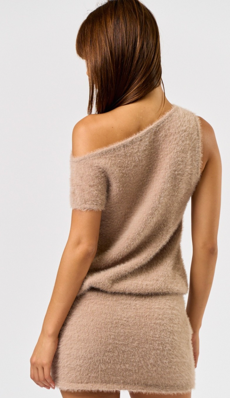 One Shoulder Knit Dress