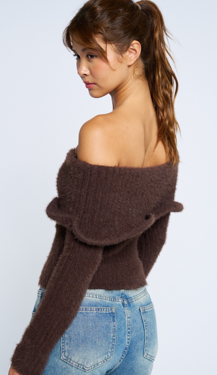 Off The Shoulder Wire Sweater Top
