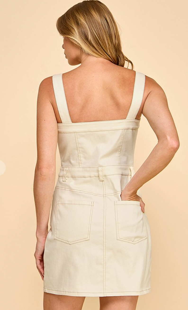 Denim Overall Mini Dress
