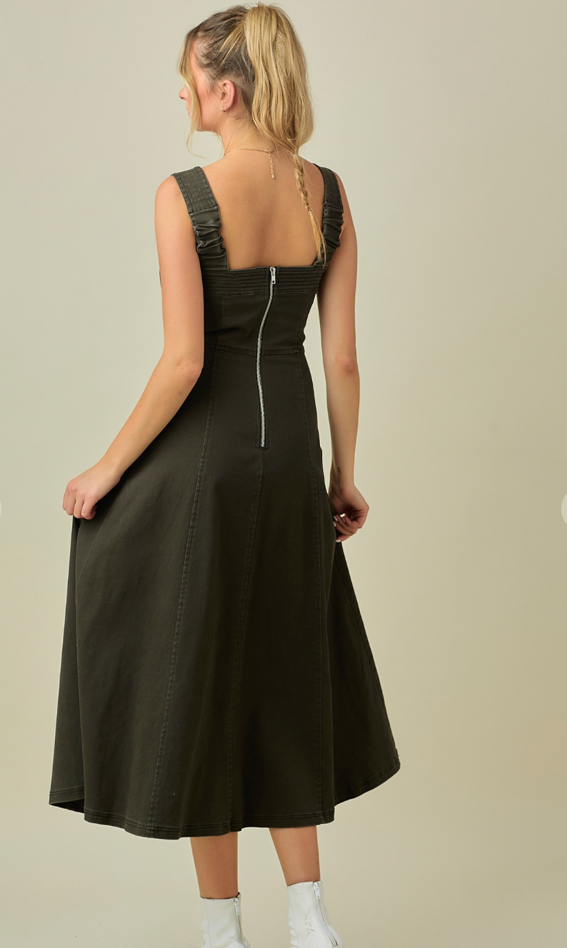 Cotton Twill Maxi Dress