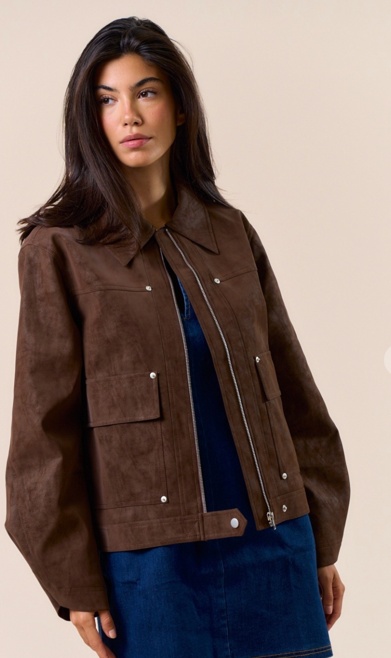 Faux Suede Jacket