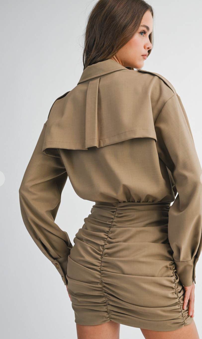 Cargo Pocket Mini Dress
