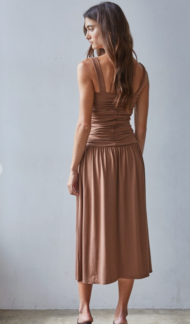 Lavinnea Shirred Maxi Dress