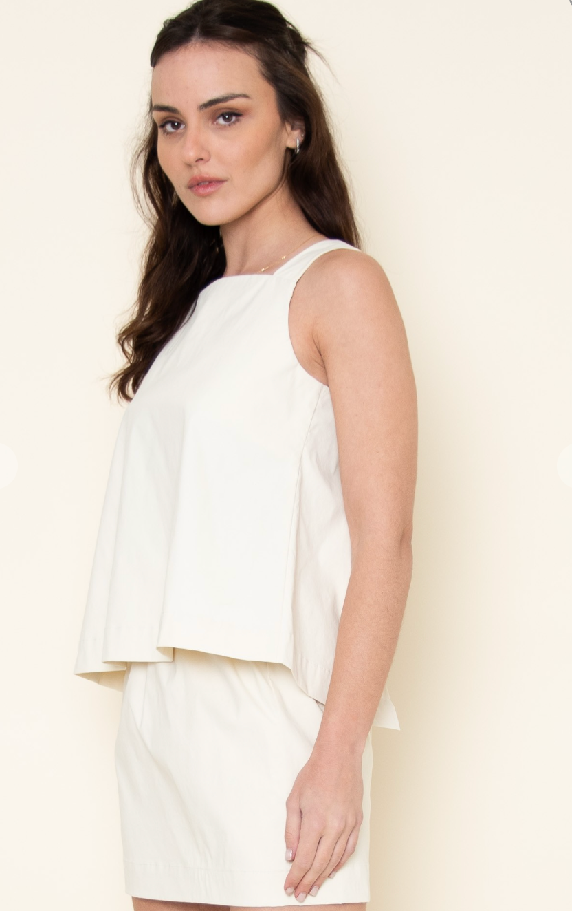 Square Neck Tie Back Top