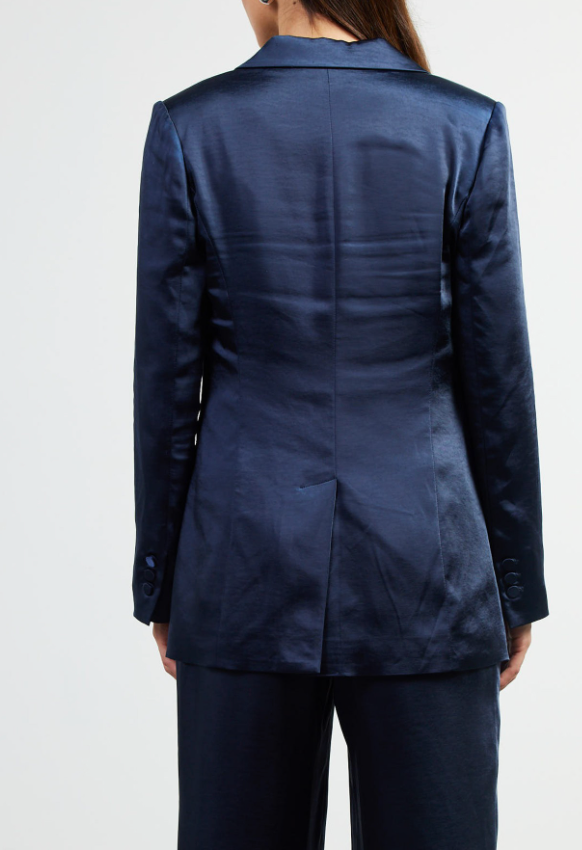 Satin Button Down Blazer