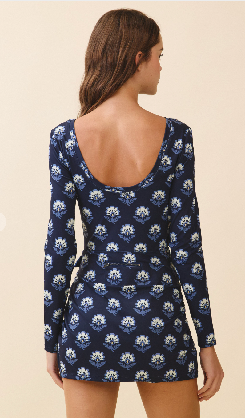 Floral Tie Front Athletic Dress