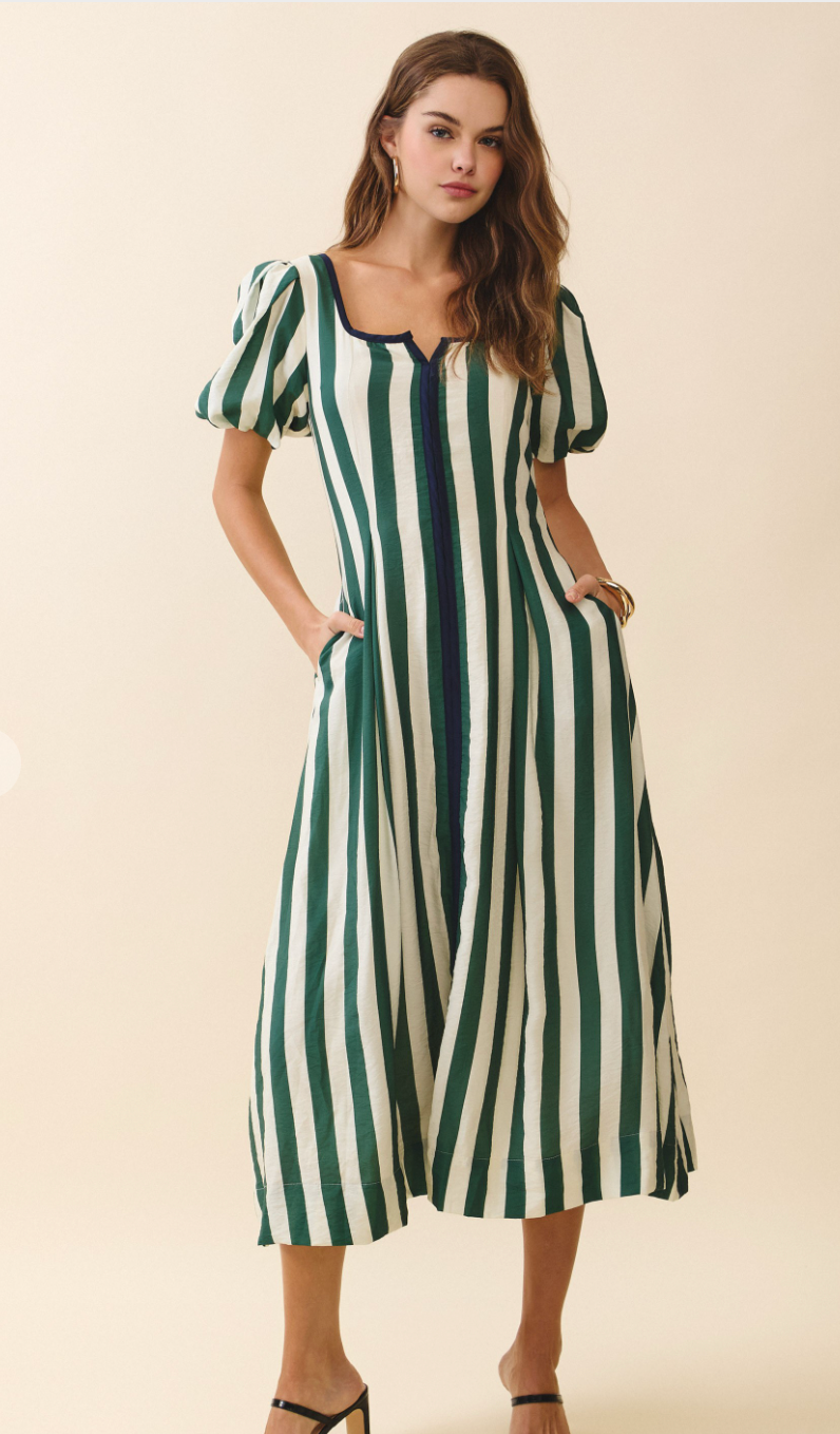 Striped Midi Dress