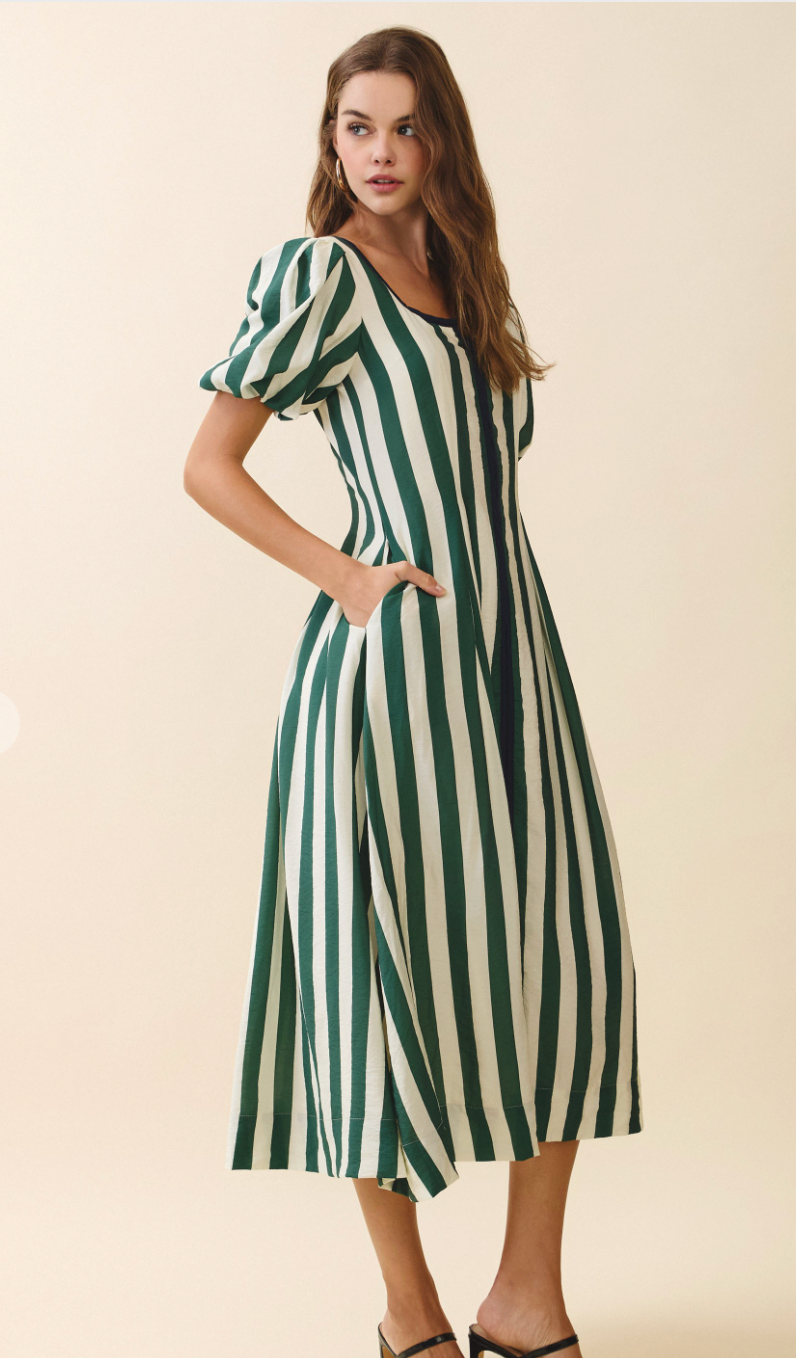 Striped Midi Dress
