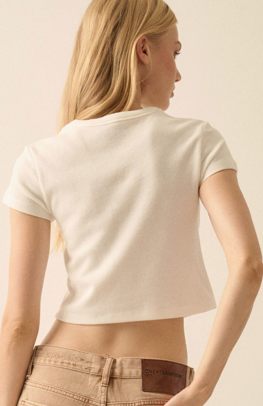 Tiger Waffle Knit Baby Tee