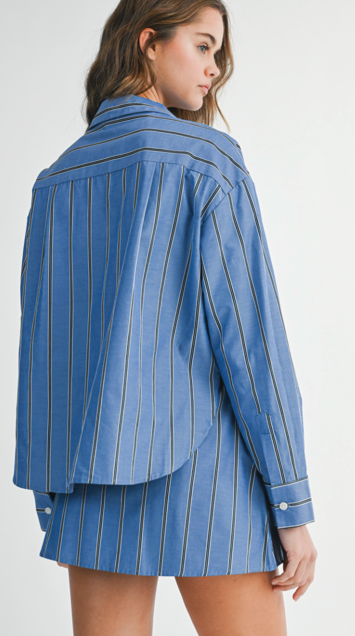 Stripe Button Down Top