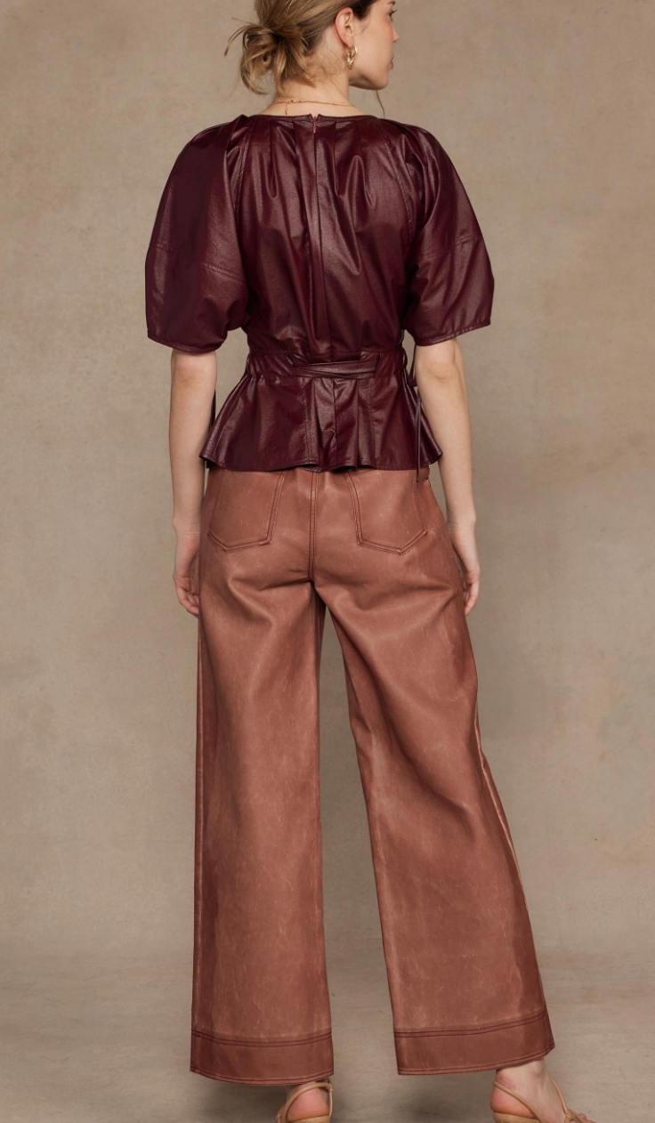 Faux Leather Pants