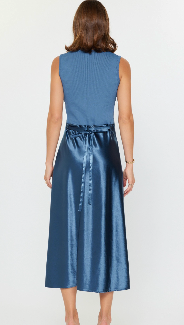 Metallic Front Midi Dress