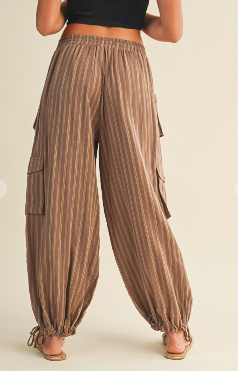 Striped Cargo Pants