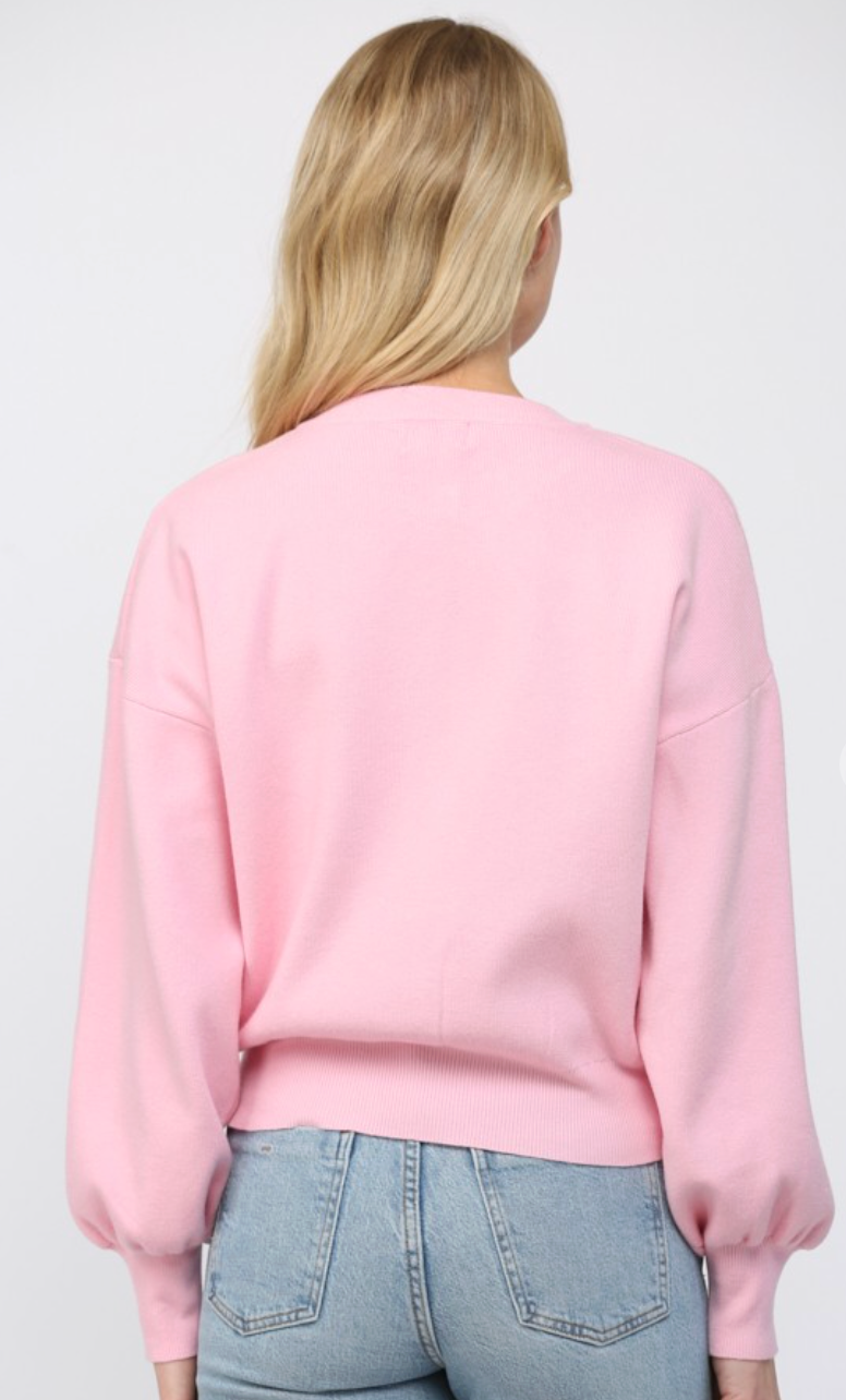 Heart Shaped Button Down Cardigan